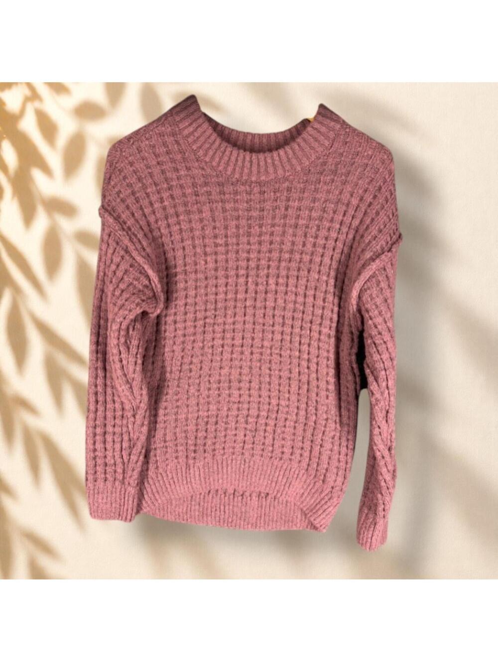 SO Sweater Pullover Women S Small Purple Knit Long Sleeve Soft Cozy Acrylic
